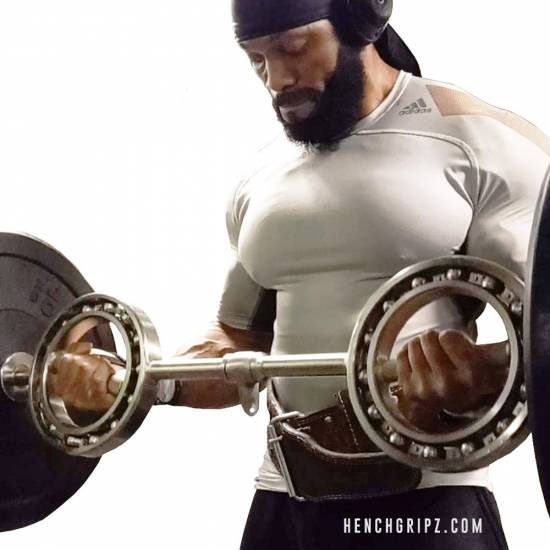 HENCHGRIPZ ROTABARBELL 360 Degree Olympic EZ Bar Hammer Curl Bar