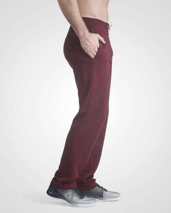 HENCHGRIPZ EXTRA LONG TALL RED/BURGUNDY JOGGING / GYM BOTTOMS