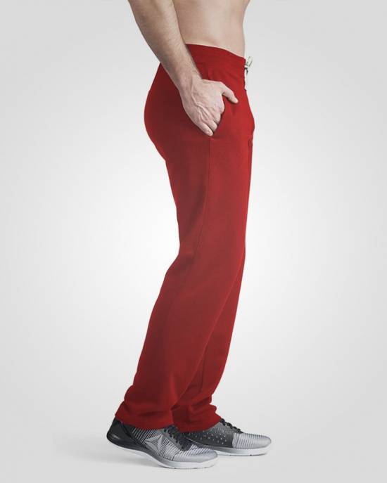 HENCHGRIPZ EXTRA LONG TALL BRIGHT RED JOGGING / GYM BOTTOMS