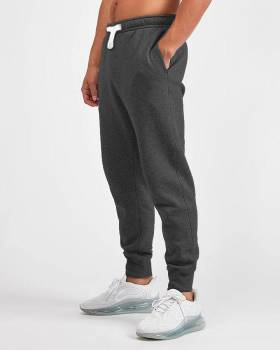 HENCHGRIPZ EXTRA LONG TALL CUFFED DARK GREY JOGGING GYM BOTTOMS